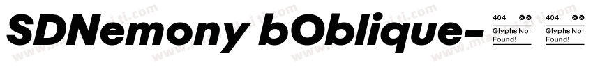 SDNemony bOblique字体转换